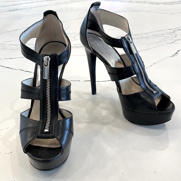 MICHAEL Michael Kors Berkley Black Leather Platform Sandal - Picture 3 of 12